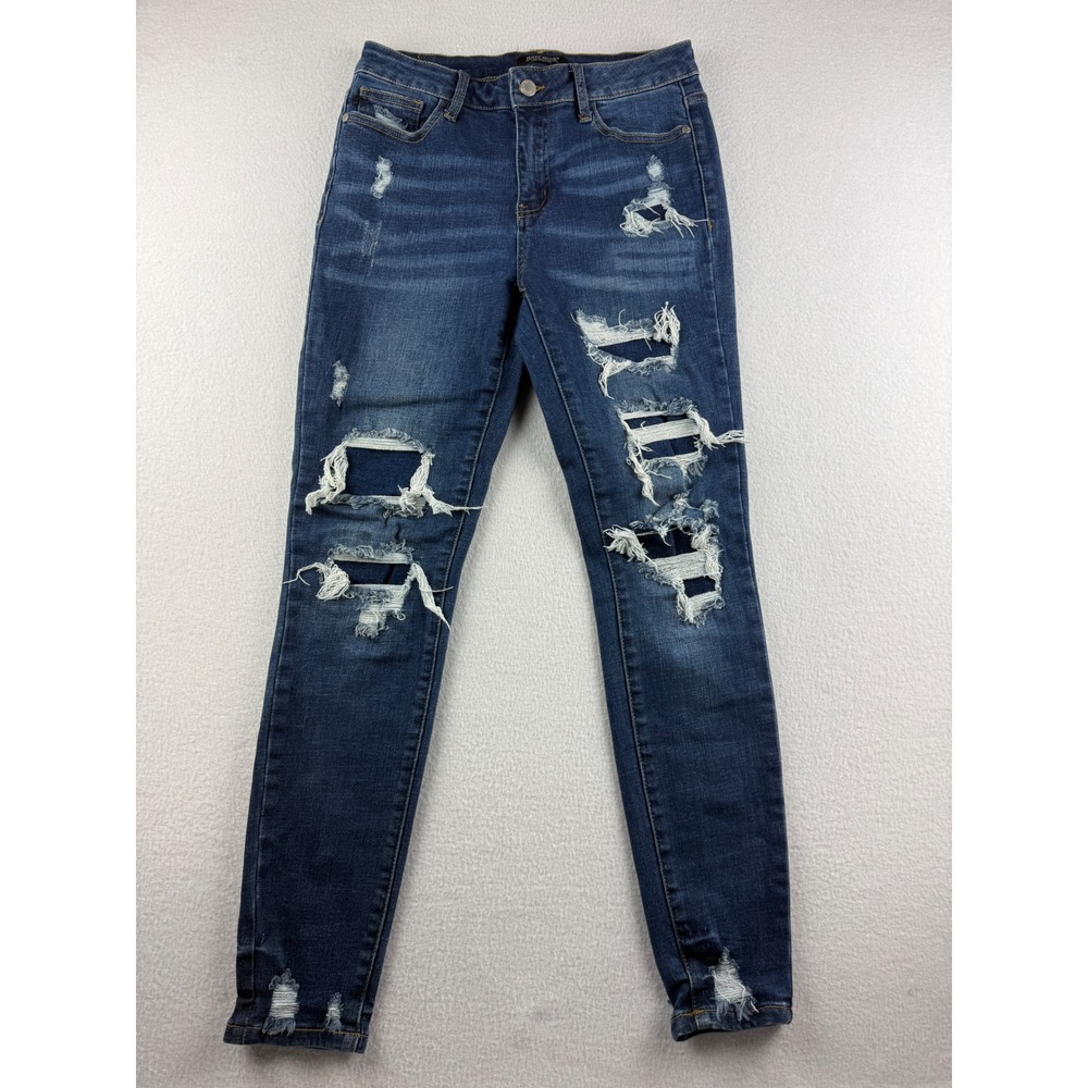 Judy Blue Los Angeles Distressed Skinny Jeans JB8864 Medium Wash Womens 7/28‎